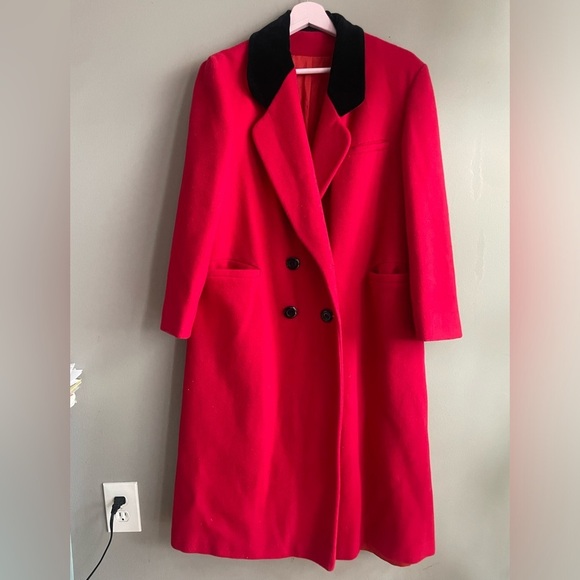 Jackets & Blazers - Wool Elegant Red Women's Coat
